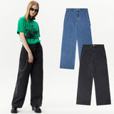 Carpenter Wide Denim Pants - 2 color