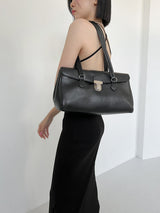 Y2Kワイドブラックバッグ/Y2K Wide Black Bag