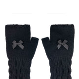 リボンウールハンドウォーマー/Ribbon Wool Hand Warmer [Black]