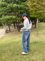 Basic side line point denim