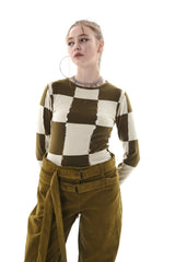 チェックホールニット/CHECK HOLE KNIT