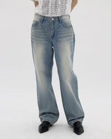 サンディングウォッシュローライズデニムパンツ / Sanding Wash Low Rise Denim Pants
