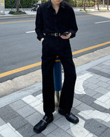 ルブランリネンデニムロングスリーブシャツ / LE BLANC Linen Denim Long-sleeved Shirt