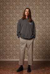 Pigment washed crewneck - Charcol (4622122123382)