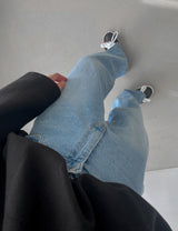 ASCLO Side Slit Denim Pants (2color) (6685980033142)