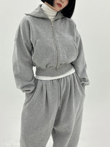 ビッグカーラブラッシジップアップ / Big Kara brushed zip-up (3color)
