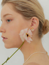 2021 Pantone Stratum daily round earring (PG) (6641905467510)