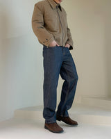 ファストげレイファブリックワイドデニムジーンズ / fast grey fabric wide denim jeans 2color