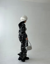 [UNISEX] Camouflage Fleece Wide Pants