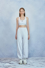 HIDE Cross Bra Top (White Melange) (6570976018550)