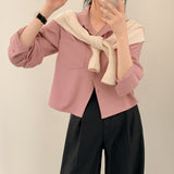[6color] Basic pocket shirt & blouse