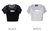 スリーブレスレイヤードクロップTシャツ/TOP(9233)Sleeveless Layered Crop Tee