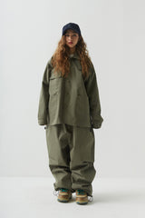 ロゴカラーコットンベーシックジャケット/BSR2223FWJK065 LOGO COLLAR COTTON BASIC JACKET KHAKI