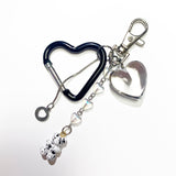Ink marble bear keychain (2color) (6685432578166)