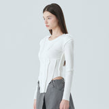 CUT-OFF LINE TOP / WHITE