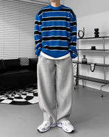 ウォパラウンドネックストライプモヘアニットウェア / EV WOPA Round Neck Striped Mohair Knitwear (3 colors)
