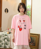 ストロベリーハーフTシャツ / strawberry half t-shirt (4497358454902)