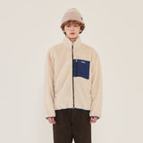 グラフィックフリースジャケット/GRAPHIC FLEECE JACKET IVORY (6698688479350)