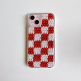 CHECKERBOARD HARD JELL CASE_ORANGE
