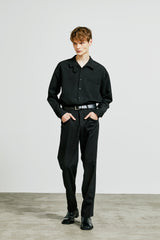 essential welt pocket slacks black (6615505010806)