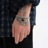 ユニークペンダントウィズボールドチェーンブレスレット/[Unisex] Unique pendant with bold chain bracelet