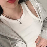 マットクローバーネックレス