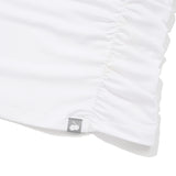 SHIRRING SLIM FIT T-SHIRT [WHITE]