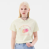 チェリーアーチロゴクロップTシャツ / CHERRY ARCH LOGO CROP T-SHIRT [IVORY]