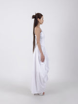 アンバランスシャーリングワンピース / UNBALANCED SHIRRING LONG DRESS