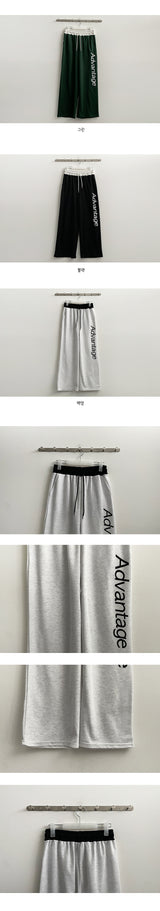 ベンダブルウエストカラーリングサイドレタリングスウェットパンツ