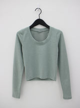レイズドUネックTシャツ/Raised U-neck T-shirt (5color)