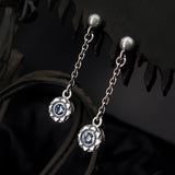 サンライトD-101ロンドンブルートパーズシルバーイヤリング / SunlightD-101 LondonBlue Topaz silver earring (4593393238134)