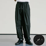 ナイロン2WAYワイドカーブフィットバンディングパンツ / NYLON 2WAY WIDE CURVE FIT BANDING PANTS BLACK