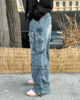 Triple pocket denim pants