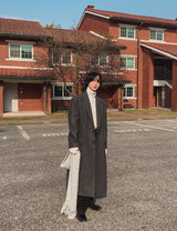 フォーアルダーツウールマキシコート (4 color)
