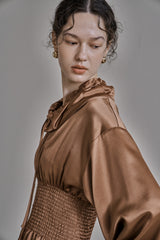 シーモアストリングブラウス/SEYMOUR STRING BLOUSE_BROWN