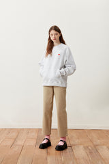 キルシーミドルチェリーポケット付きトレーナー／UNI MIDDLE CHERRY POCKET SWEATSHIRT KA [LIGHT GRAY] (6597379686518)