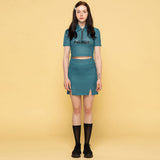 トリコットツーピーススカート / TRIKOT TWO-PIECE SK (BULEBLACK)