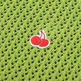 スモールチェリーニット半袖Tシャツ / UNI SMALL CHERRY SHORT SLEEVED KNIT KS [GREEN]
