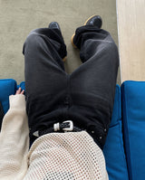 No.9330 C black wide denim PT (6677589590134)
