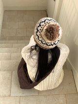 Kuning Vintage Nordic Drop Knit Beanie