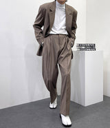 パイプ ピンタック スラックス / OWN Pipe pin tuck slacks (Set - up / 2 colors)
