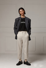 Cropped slacks - Ivory (4622120616054)