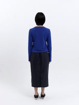 BASIC SAFARI POLY SKIRT (NAVY)