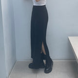 ミューズスリットサマーロングバンディングスカート / Muse Slit Summer Long Banding Skirt (2 colors)
