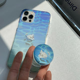 スイムホワイトサムキャットフォーンケース / Swim white Sumcat Phone Case