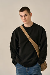 LETTERING LOGO BASIC SWEATSHIRT - BLACK
