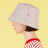Stud Drop Over Fit Poly Bucket Hat Babypink