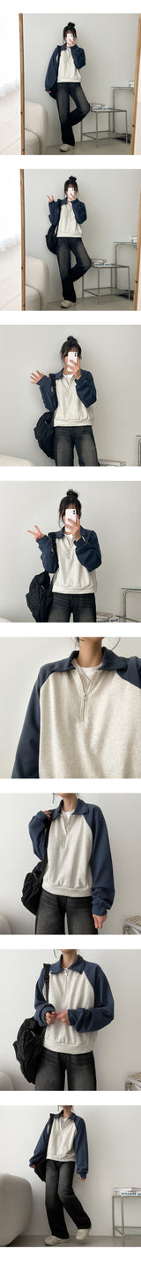 Lone washing side banding denim wide pants