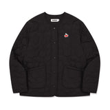 CHERRY QUILTING JACKET + MUFFLER SET [BLACK]